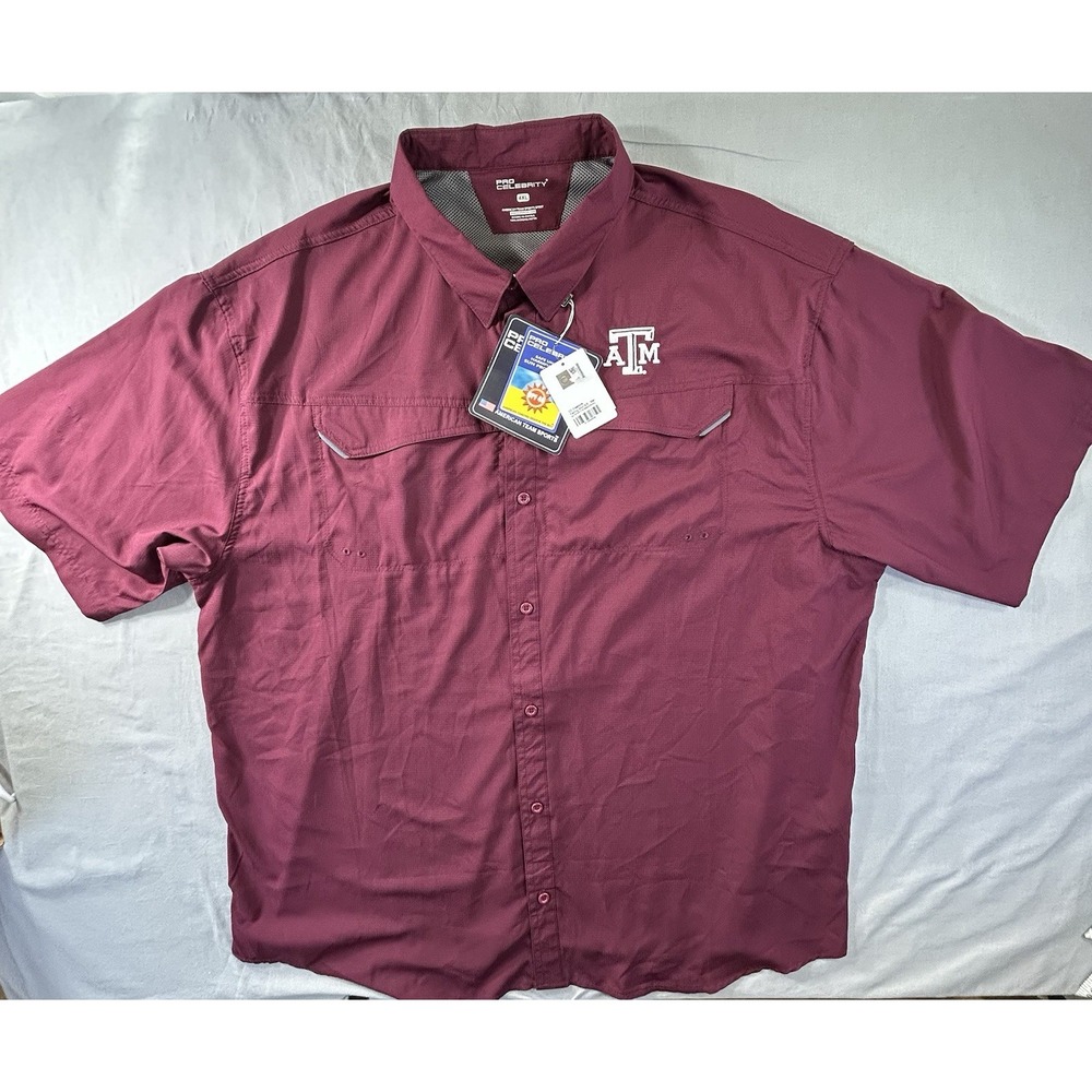 Pro Celebrity Texas A and M Aggies Fishing Camp Shirt Men's 4XL NCAA College NWT